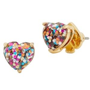 NWT ♠️ Kate Spade Glitter Heart Stud Earrings